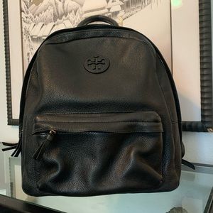 Tory Burch Black Leather Backpack